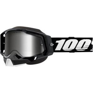 100% Racecraft 2 Snow lumesaani prillid Black/Silver Mirror lens