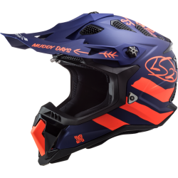 Krossikiiver LS2 MX700 Subverter EVO Cargo Matt Blue/Fluo Orange