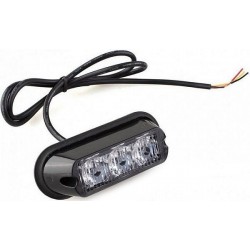 Kollane vilkur 3-LED'iga 12/24V 80x28mm