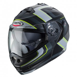 Avatav kiiver Caberg Duke II Tour Matt Black/Fluo Yellow