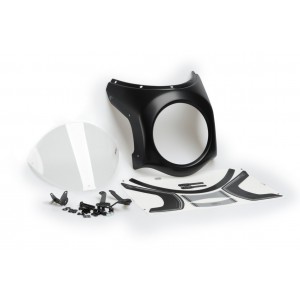 Tulemask tuuleklaasiga Puig Retro Semi Fairing BLACK