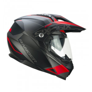 Dual-Sport kiiver CGM Twin Ranger Nero Rosso