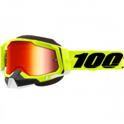 100% Racecraft 2 Snow lumesaani prillid Yellow/Red Mirror lens