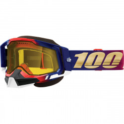100% Racecraft 2 Snow UNITED lumesaani prillid Red/White/Blue yellow lens