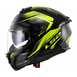 LS2 FF808 Stream II Fury Black-Hi Vis