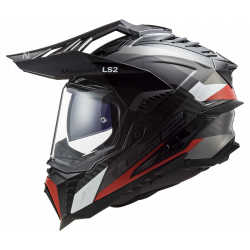 LS2 MX701Explorer CARBON Titanium Red