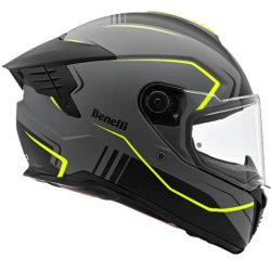 Kinnine kiiver Benelli Centro Stile Hall/Must/Fluo