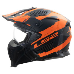 Eemaldatava lõuaga kiiver LS2 OF606 Drifter Mud / Orange