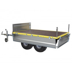 Kaheteljeline haagis IB Flatbed Dump Trailer