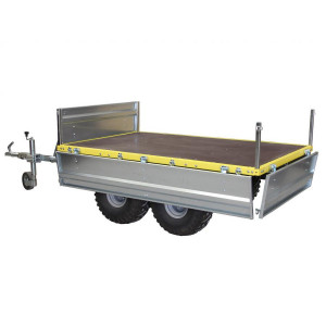 Tänavalegaalne kaheteljeline haagis IB Flatbed Dump Trailer FD-1200