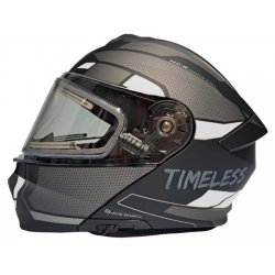 Timeless Flake Techride elektrilise visiiriga avatav kiiver Must/Hall/Valge