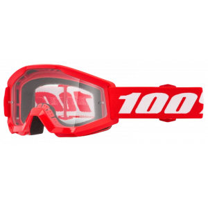 Laste krossiprillid 100% Strata Mini RED/CLEAR