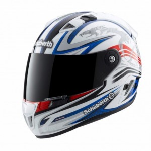 Schuberth SR1-Race helmet white red blue